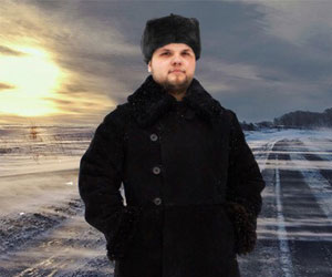 Черный тулуп-бекеша