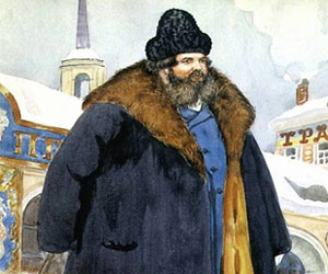 Черный тулуп-бекеша